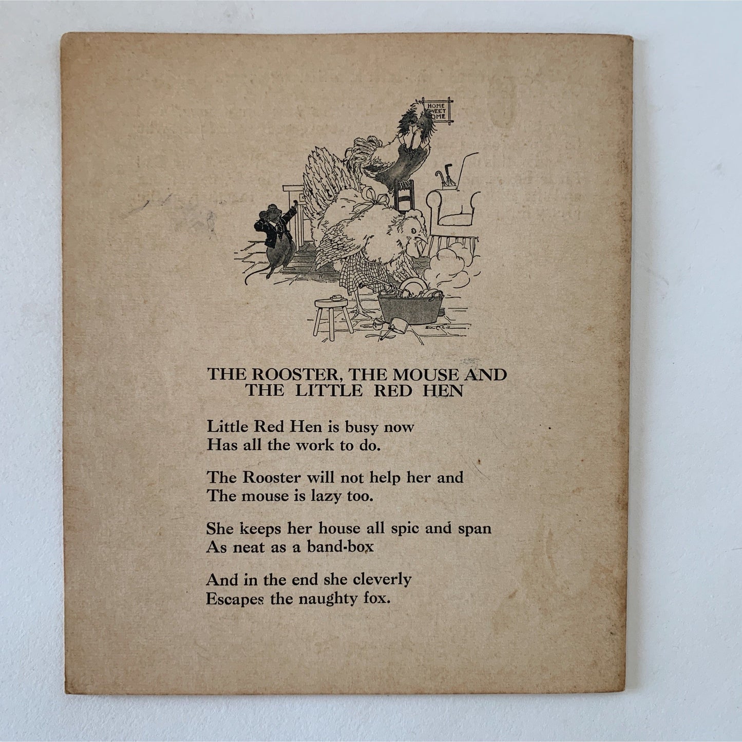 The Rooster, The Mouse, and the Little Red Hen, Platt & Munk Paperback, 1932