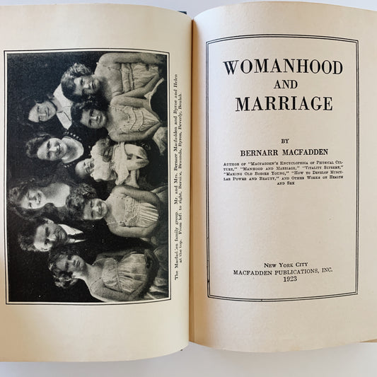 Womanhood and Marriage, Antique Housewife Advice Book, 1923 Hardcover