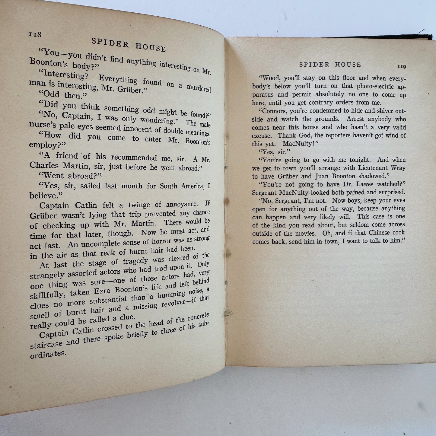 Spider House, Van Wyck Mason, 1932, Hardcover Mystery League First Edition