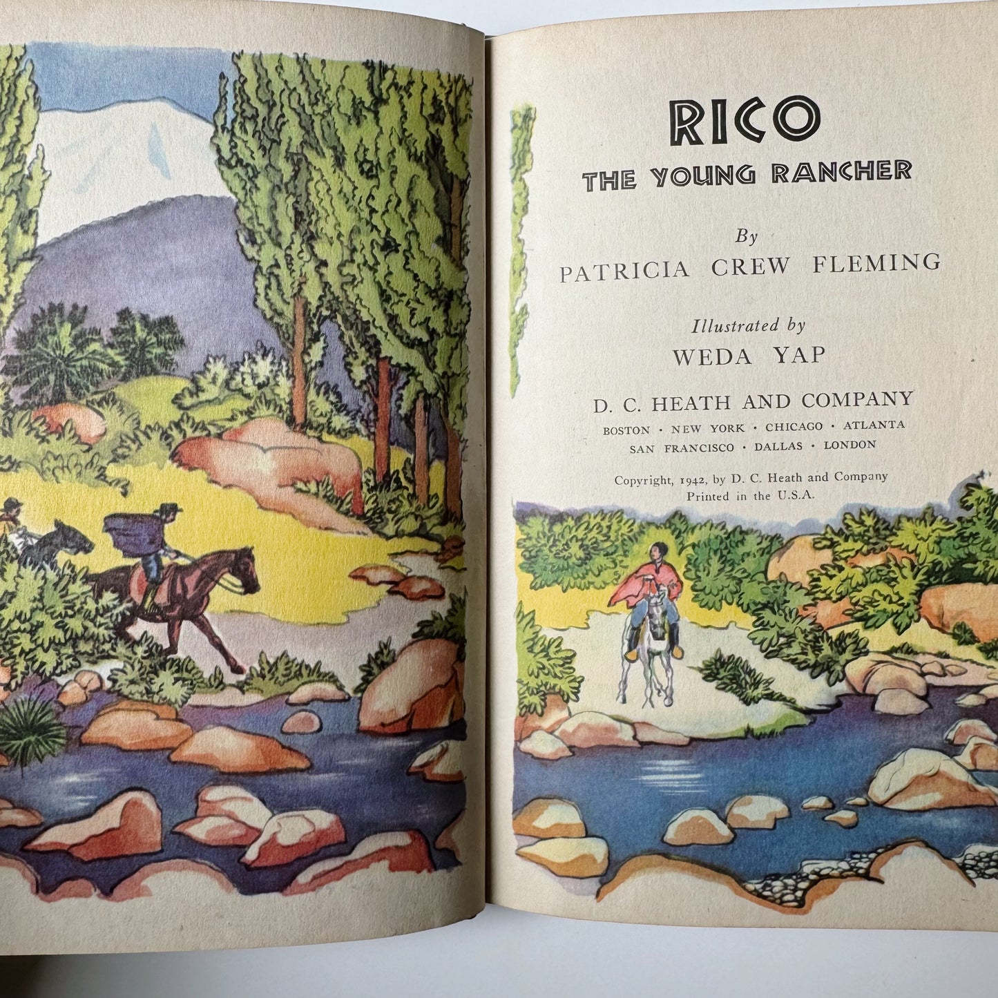 Rico the Young Rancher, New World Neighbors, Kids Book, Chile, 1942
