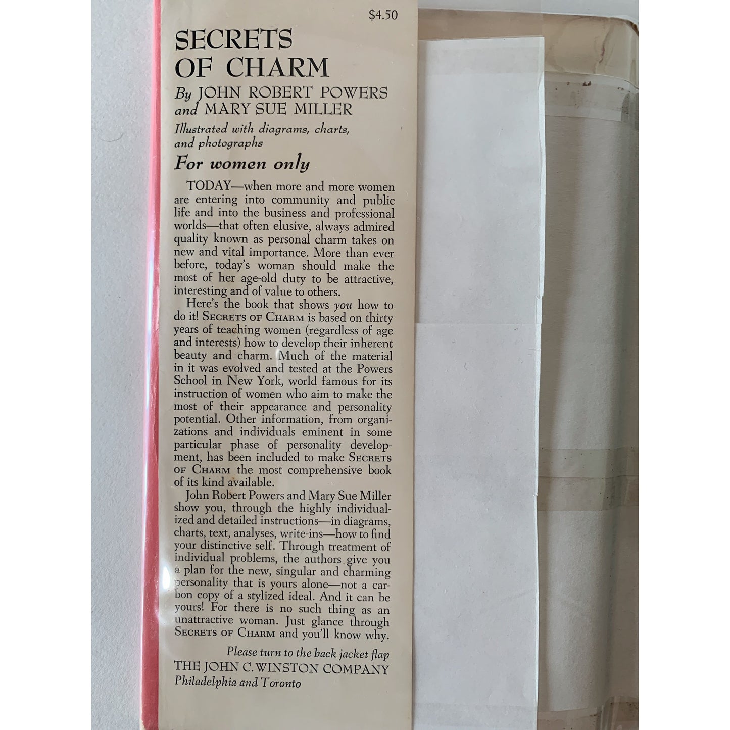 Secrets of Charm: For Women Only, Beauty and Charm Manual, 1954 Hardcover