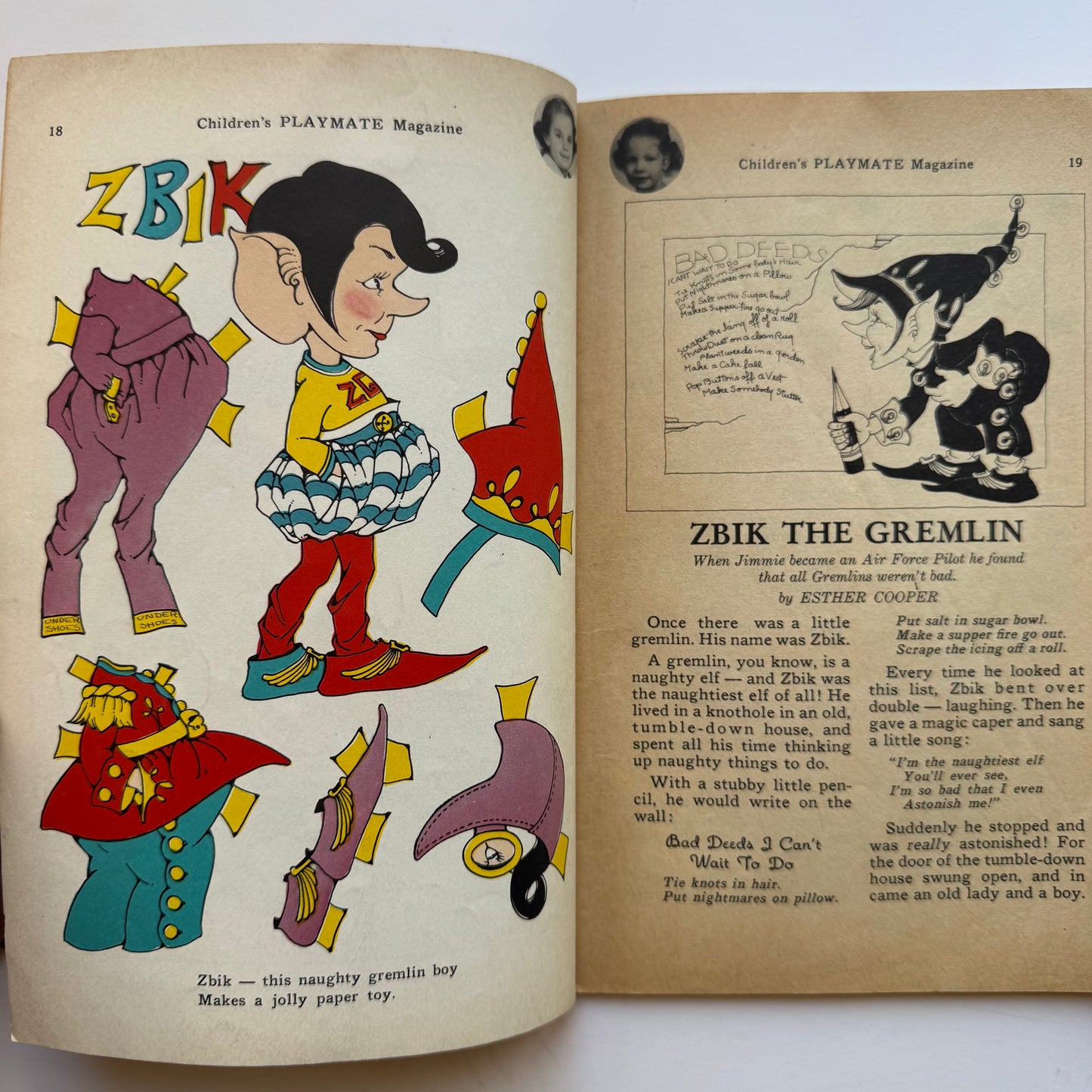 Children's Play Mate Magazine January 1959, Activities and Stories