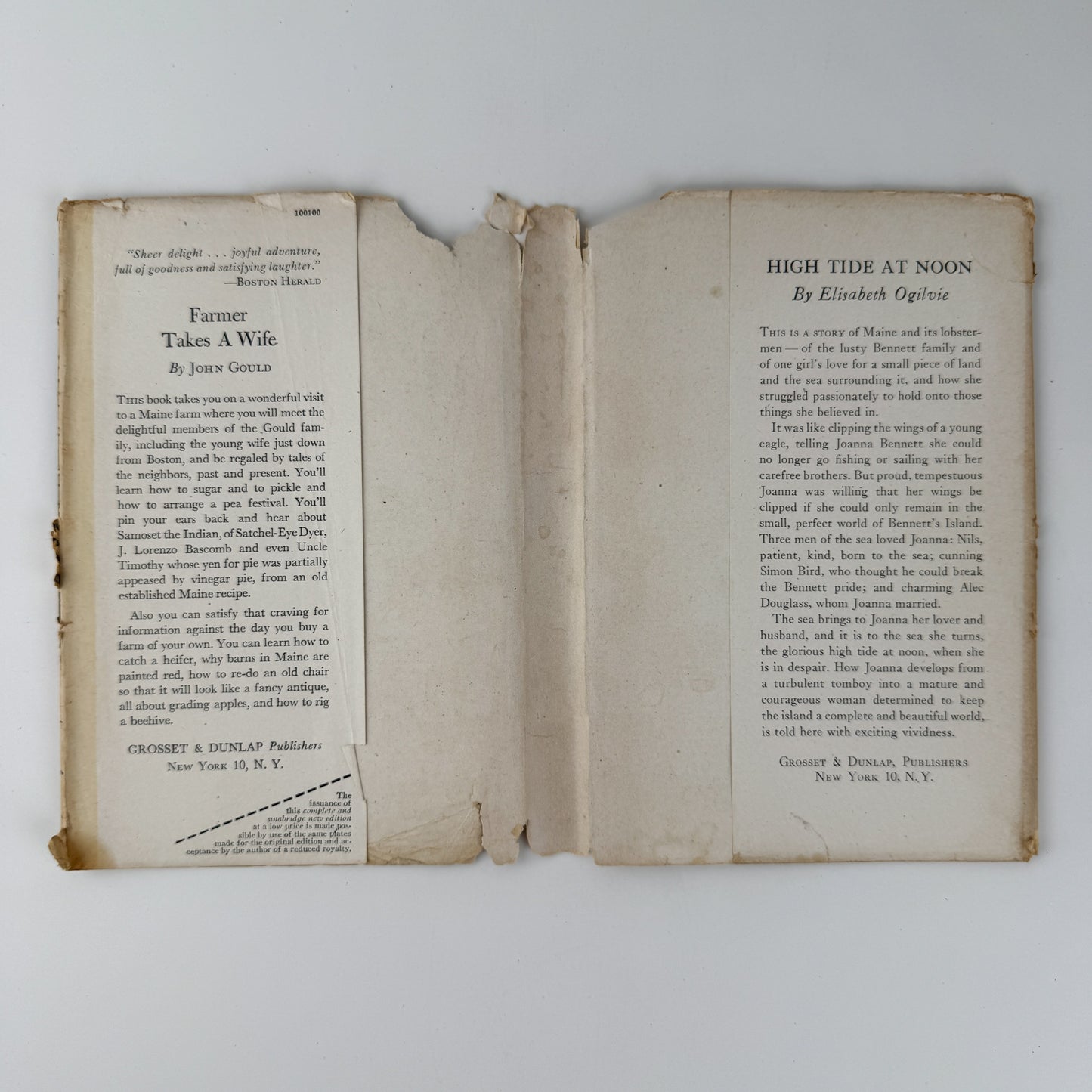 Farmer Takes A Wife, John Gould, 1946 Fourth Printing, Hardcover with DJ
