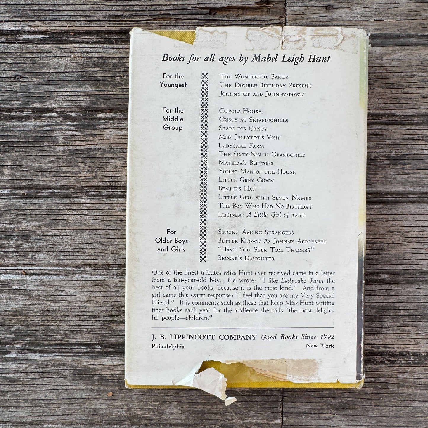Beggar's Daughter, Mabel Leigh Hunt, 1963, First Edition