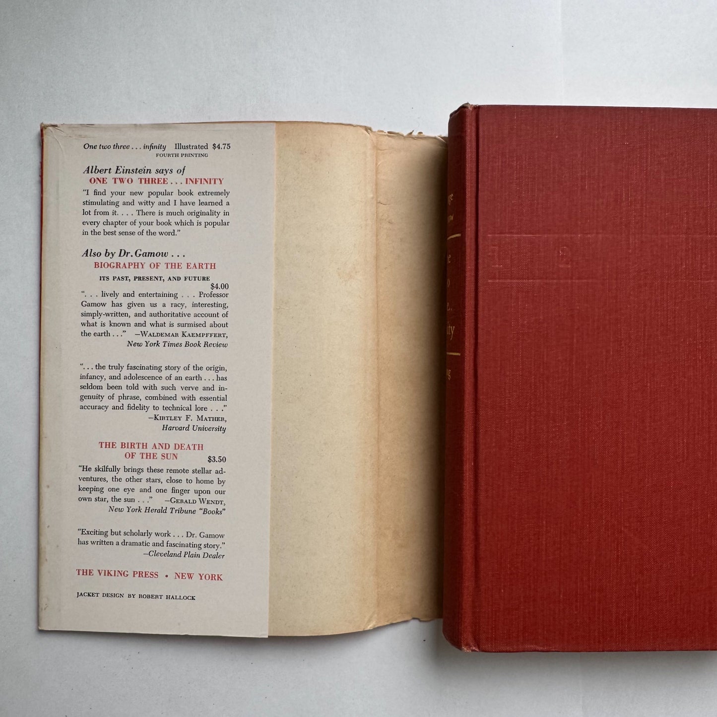 One Two Three...Infinity, George Gamow, Facts and Speculations of Science, Hardcover 4th Printing, 1949