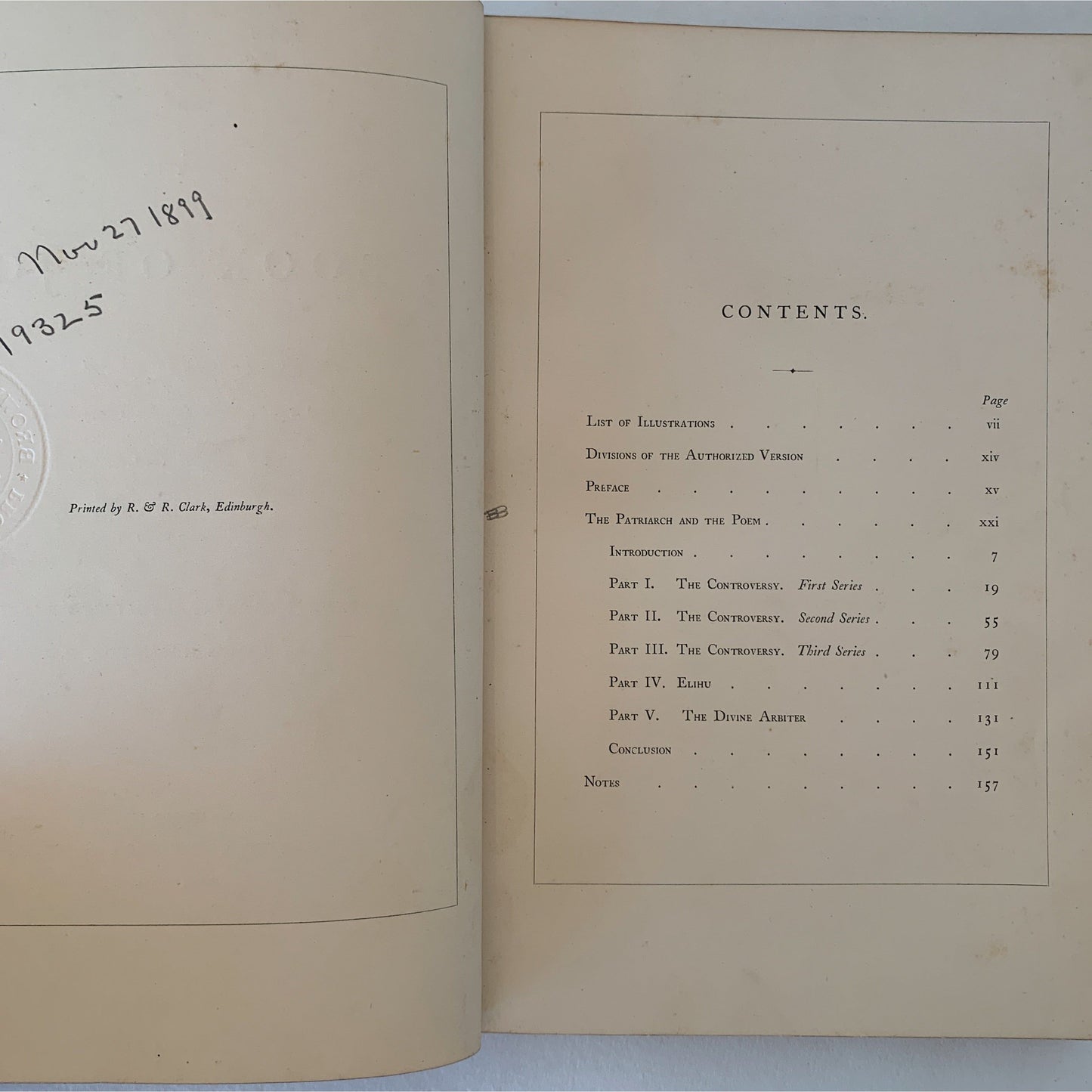 The Book of Job, 1858, Illustrated, Rare