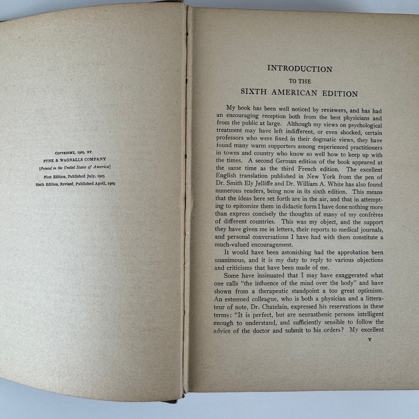 The Psychic Treatment of Nervous Disorders — 1909 Antique Medical Book