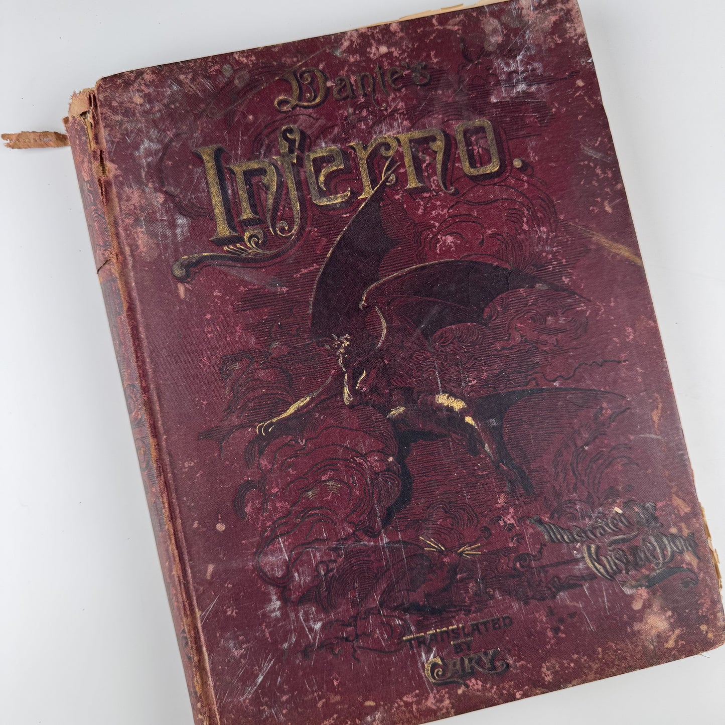Dante's Inferno, 1892 Illustrated Oversized Hardcover, Gustave Dore, Translated by Cary