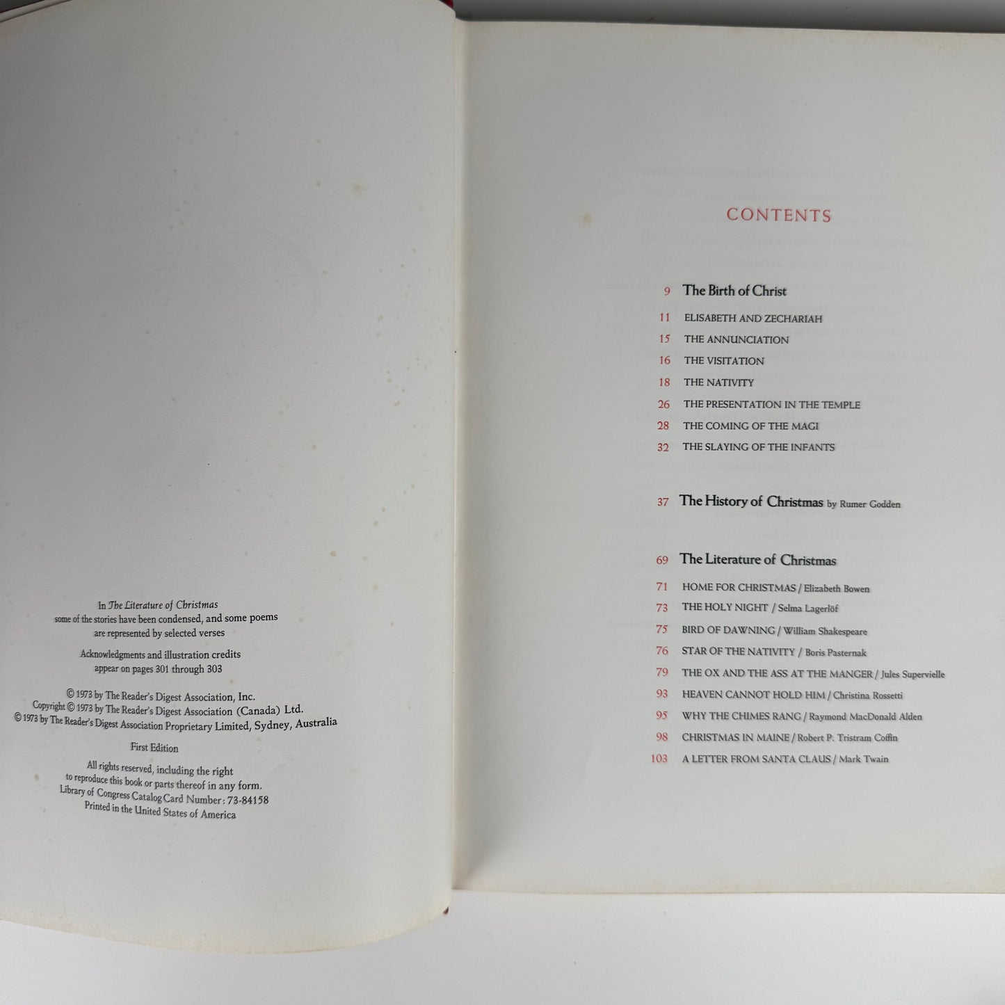 The Book of Christmas, Reader's Digest, 1973, Oversized Hardcover