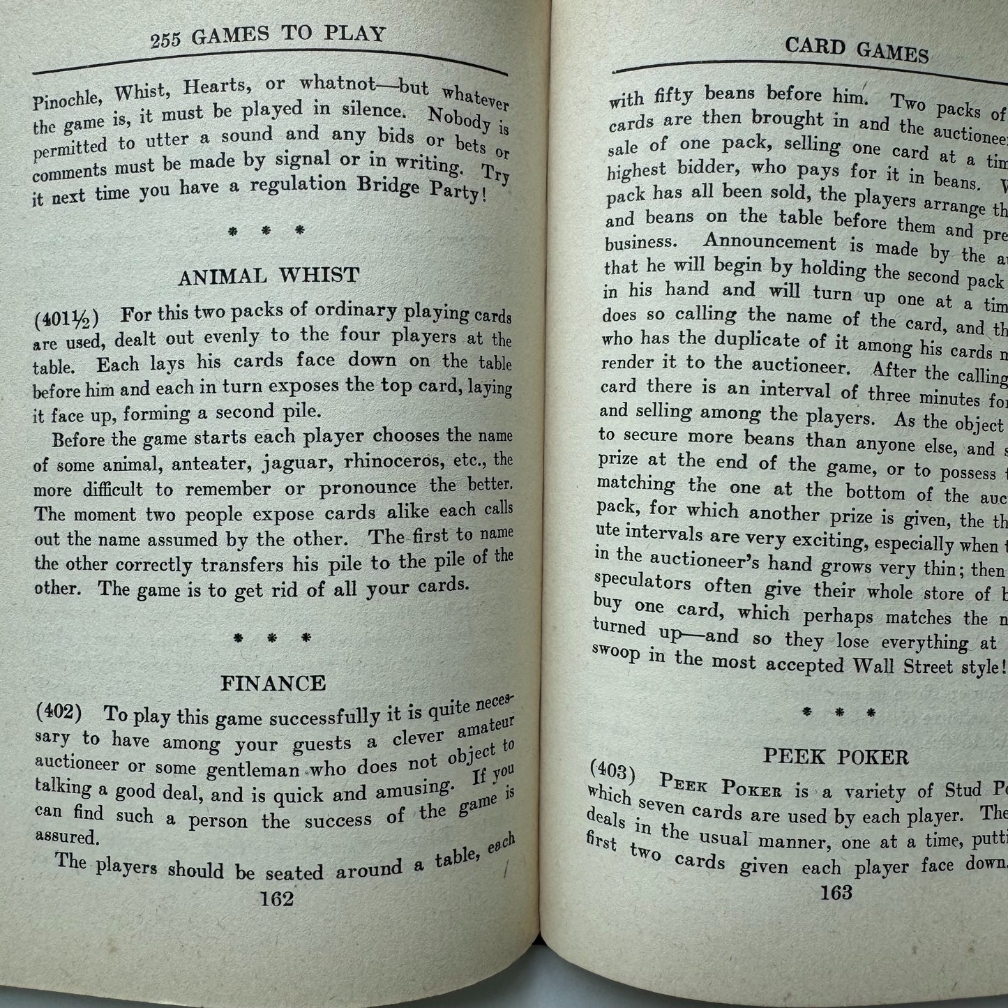 255 Party Games to Play, 1945 Hardcover How-To Guide