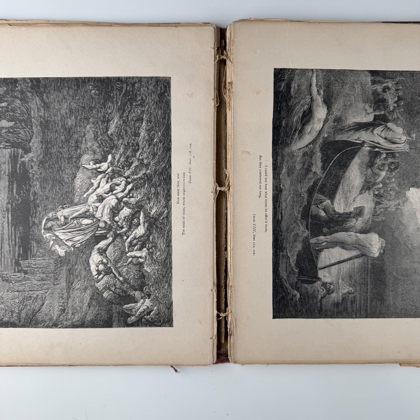 Dante's Inferno, 1892 Illustrated Oversized Hardcover, Gustave Dore, Translated by Cary