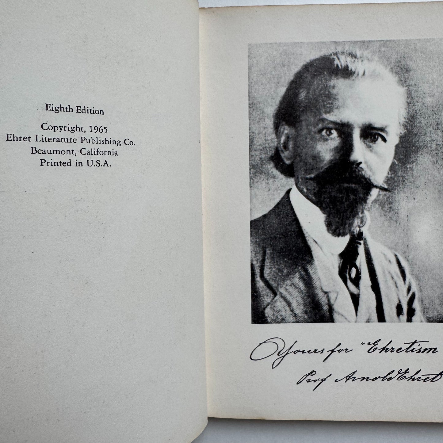 Rational Fasting For Physical, Mental, and Spiritual Rejuvenation, Arnold Ehret, 1965