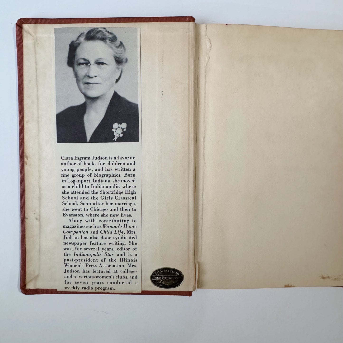 City Neighbor - The Story of Jane Addams - Clara Ingram Judson - 1951 - Children's Hardcover Book