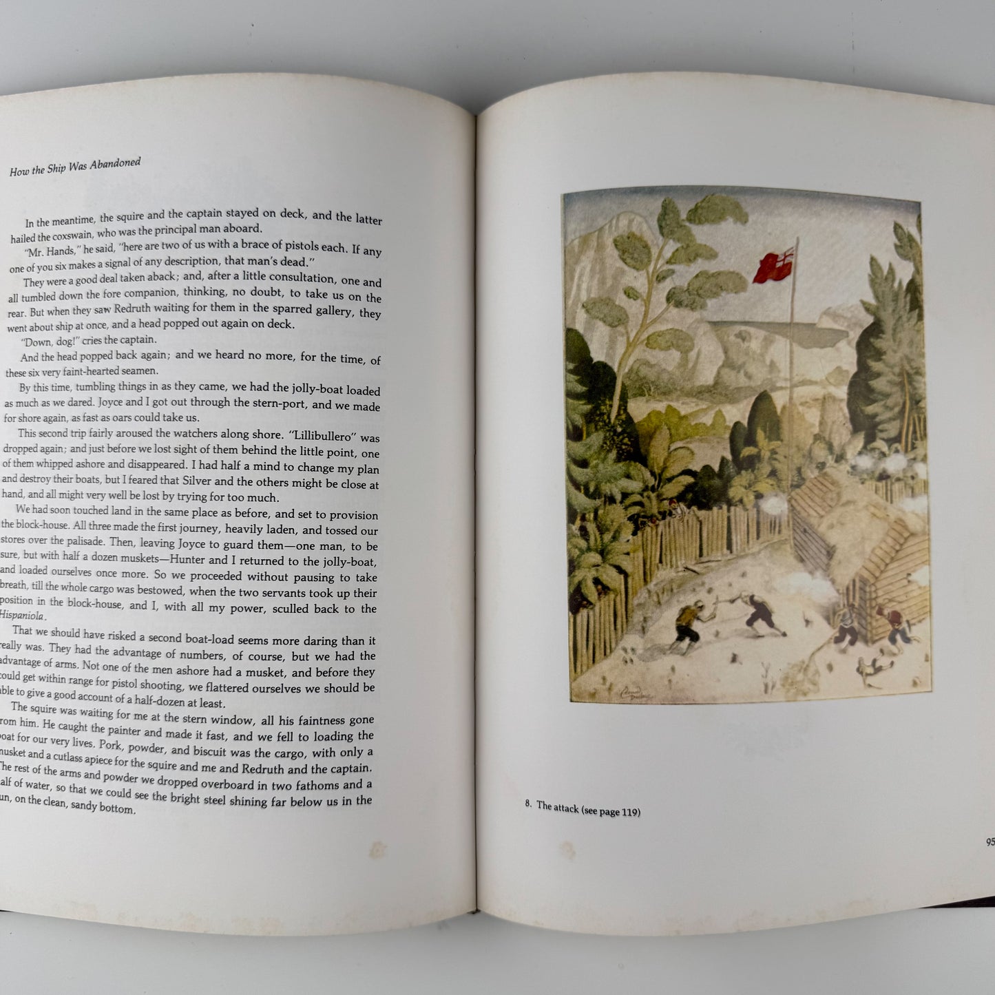 Treasure Island, Robert Louis Stevenson, Edmund Dulac Illustrations, Oversized Abaris Hardcover 1979