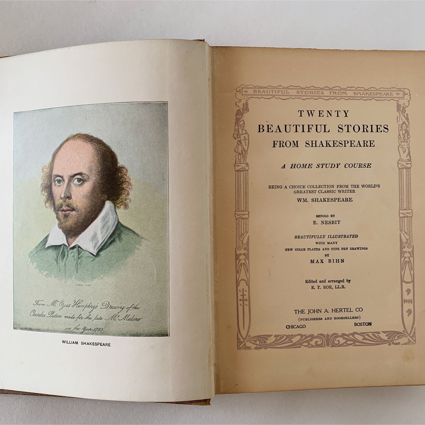 Beautiful Stories From Shakespeare, E. Nesbit, Antique Illustrated Book, 1907