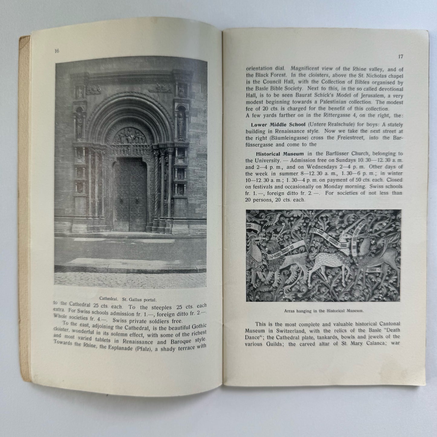 Guide Through Basle and Environs, Basle Switzerland Vintage Travel Guide, Society of Welcome to Strangers Paperback