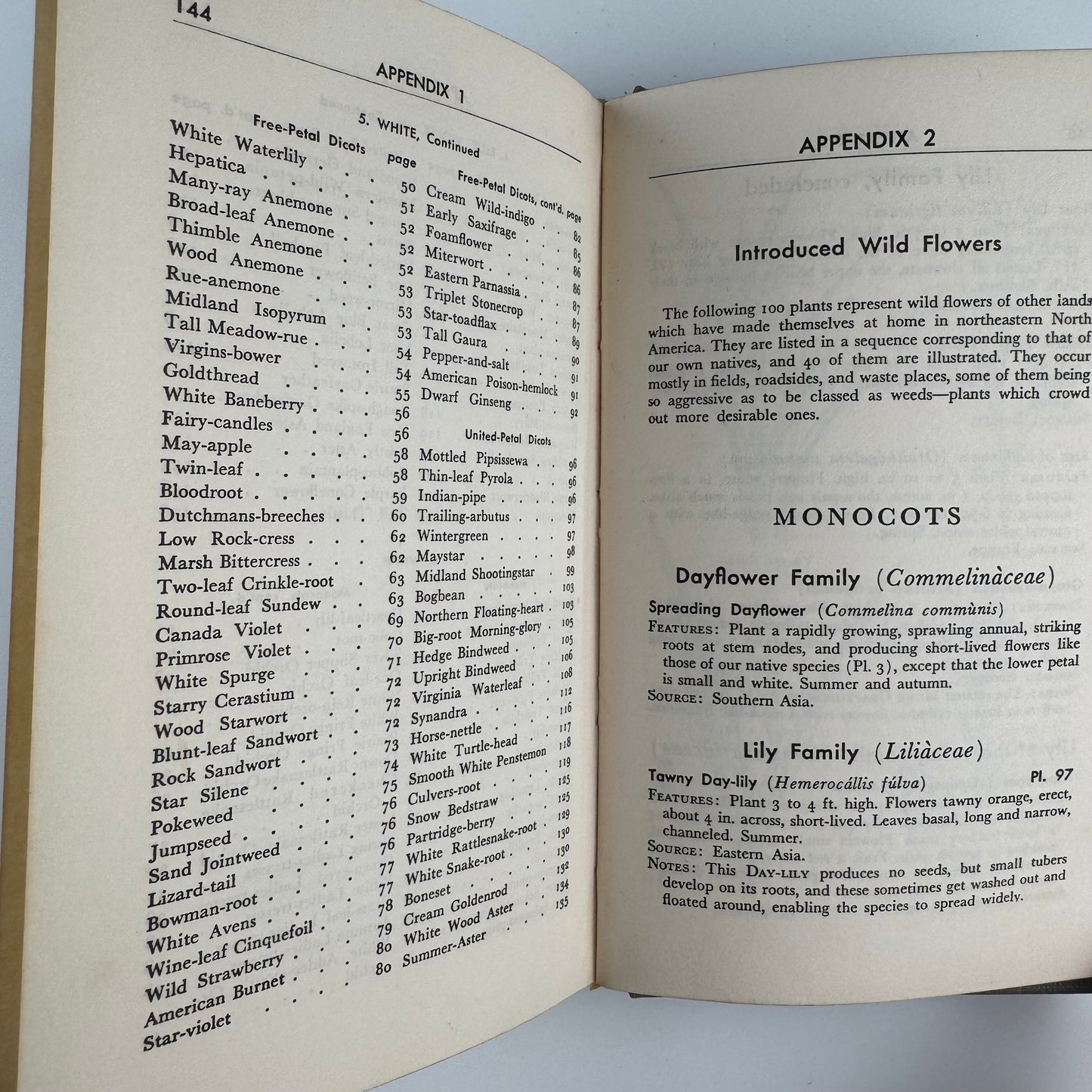 Wild Flower Guide: Northeastern and Midland United States, Doubleday Nature Guides, 1948