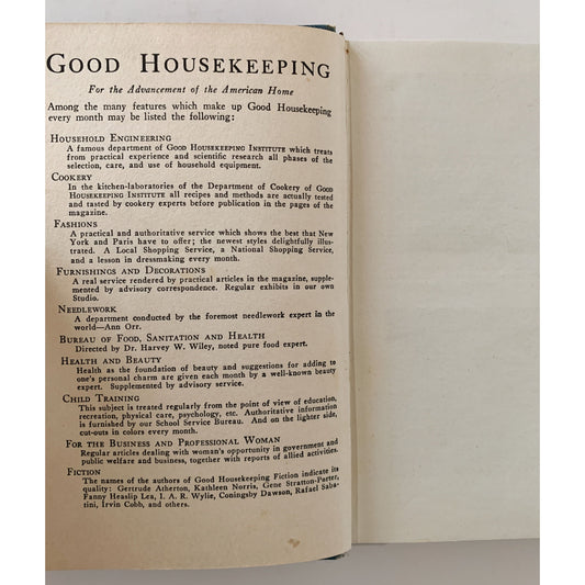 Good Housekeeping Book of Menus, Recipes, and Household Discoveries, 1925