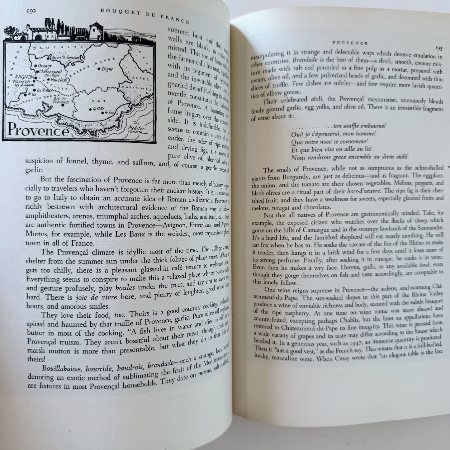 Bouquet De France, 1952 Cookbook and Travelogue, Samual Chamberlain