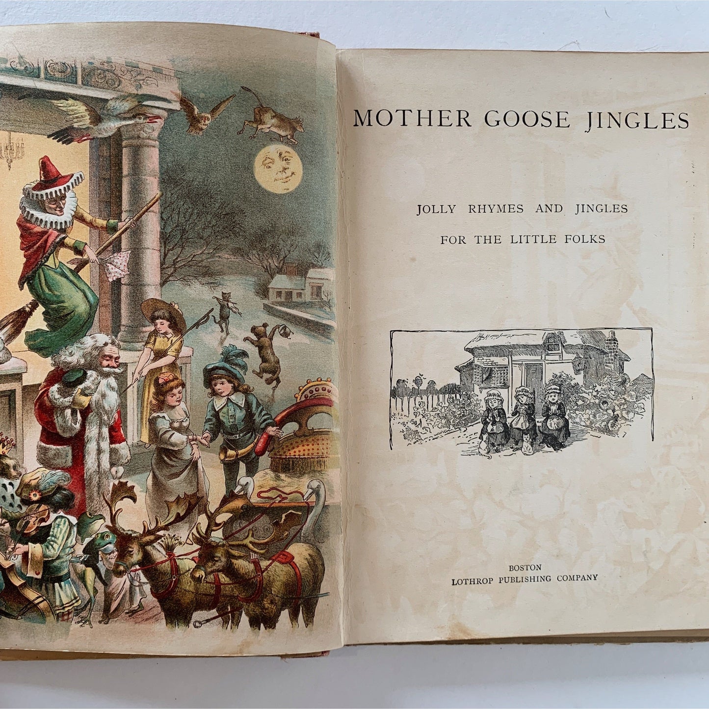 Mother Goose Jingles, Lothrop Publishing, 1895, Illustrated Antique Children's Book