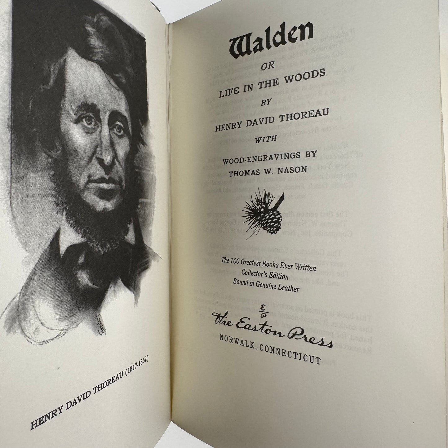 Walden, Henry David Thoreau, Easton Press 100 Greatest Books Ever Written, 1981