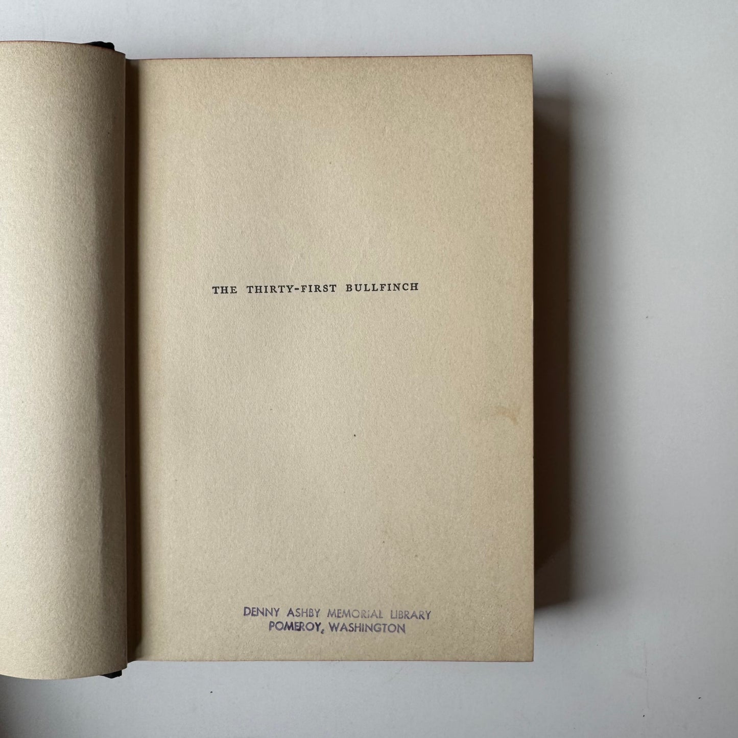 The Thirty-First Bullfinch, The Crime Club Hardcover, 1930
