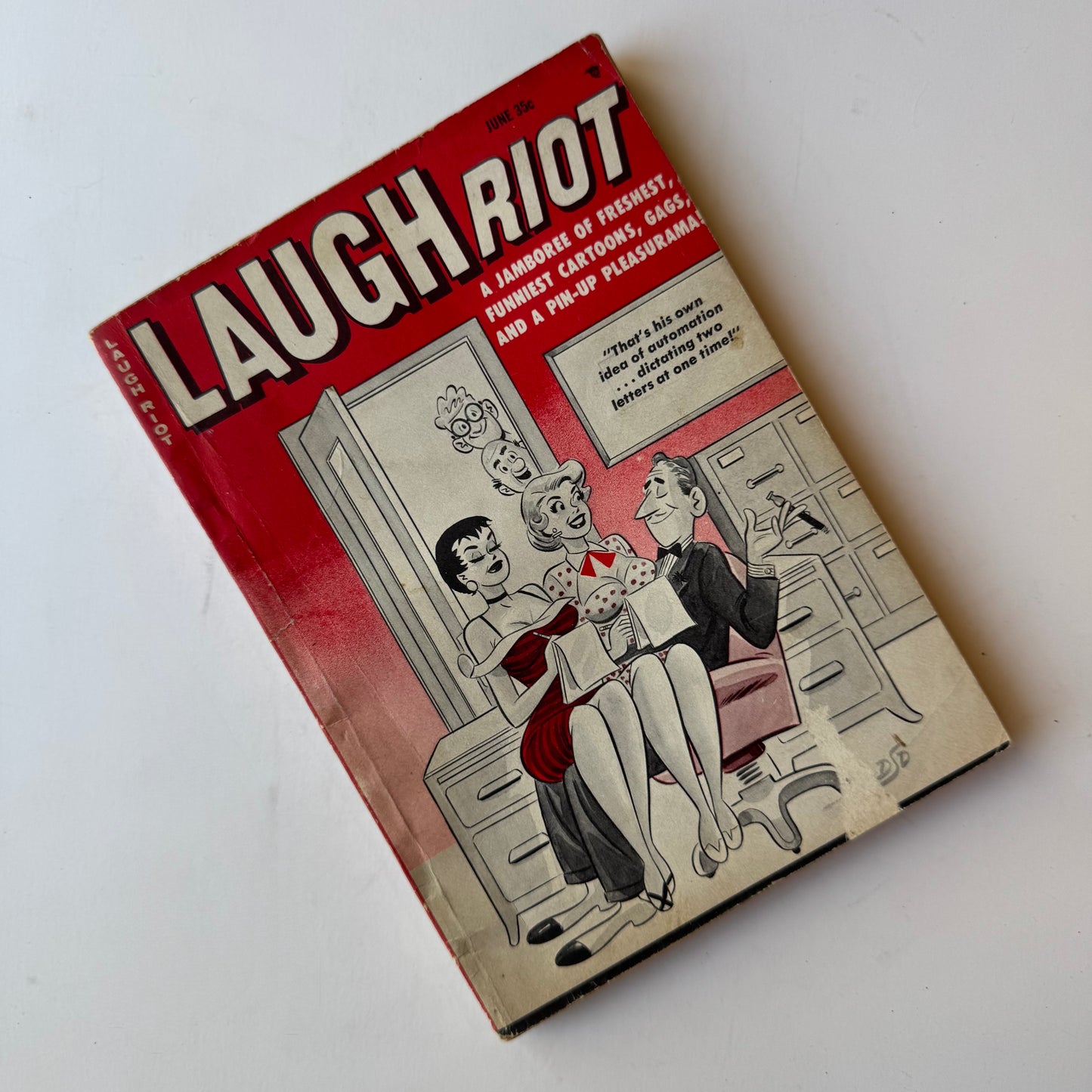 Laugh Riot: Pin-Up and Humor Men's Magazine, June 1962, Humor and Girlie Magazine