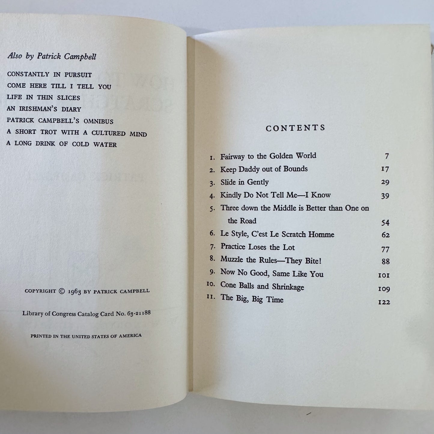 How to Become a Scratch Golfer, Patrick Campbell, 1963 Hardcover
