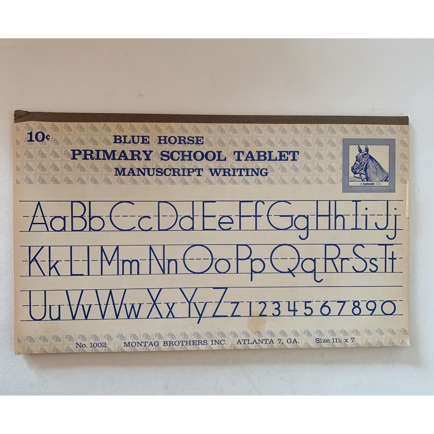 Blue Horse Primary School Tablet Manuscript Writing and Practice Paper, Vintage Unused