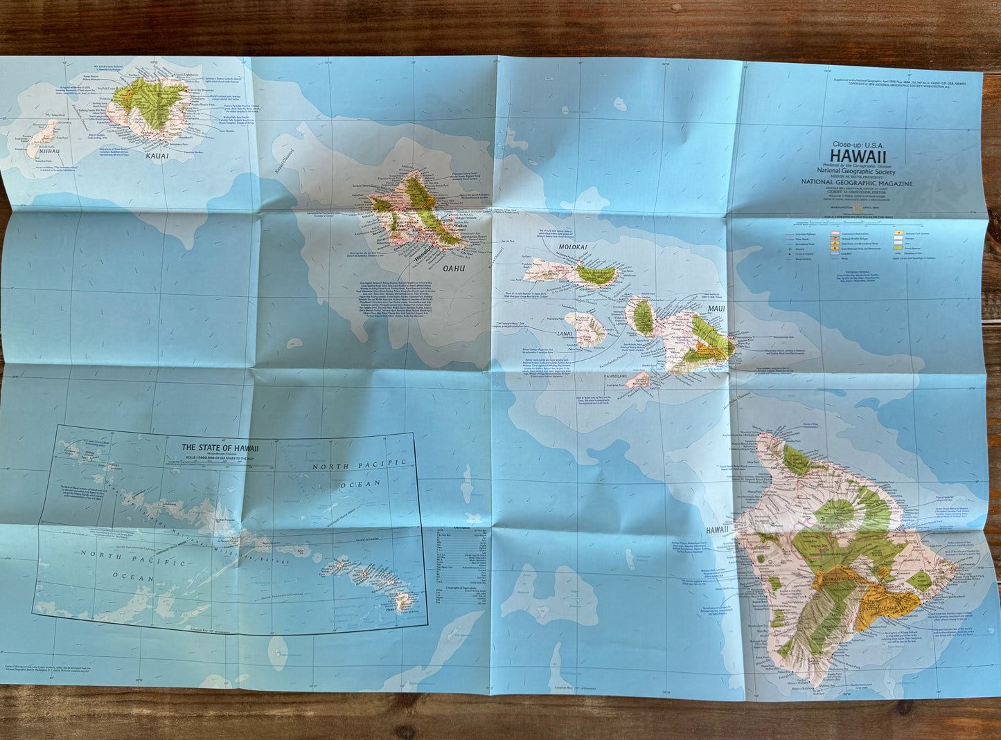 Vintage 1970s Close Up USA National Geographic Maps, Set of 15