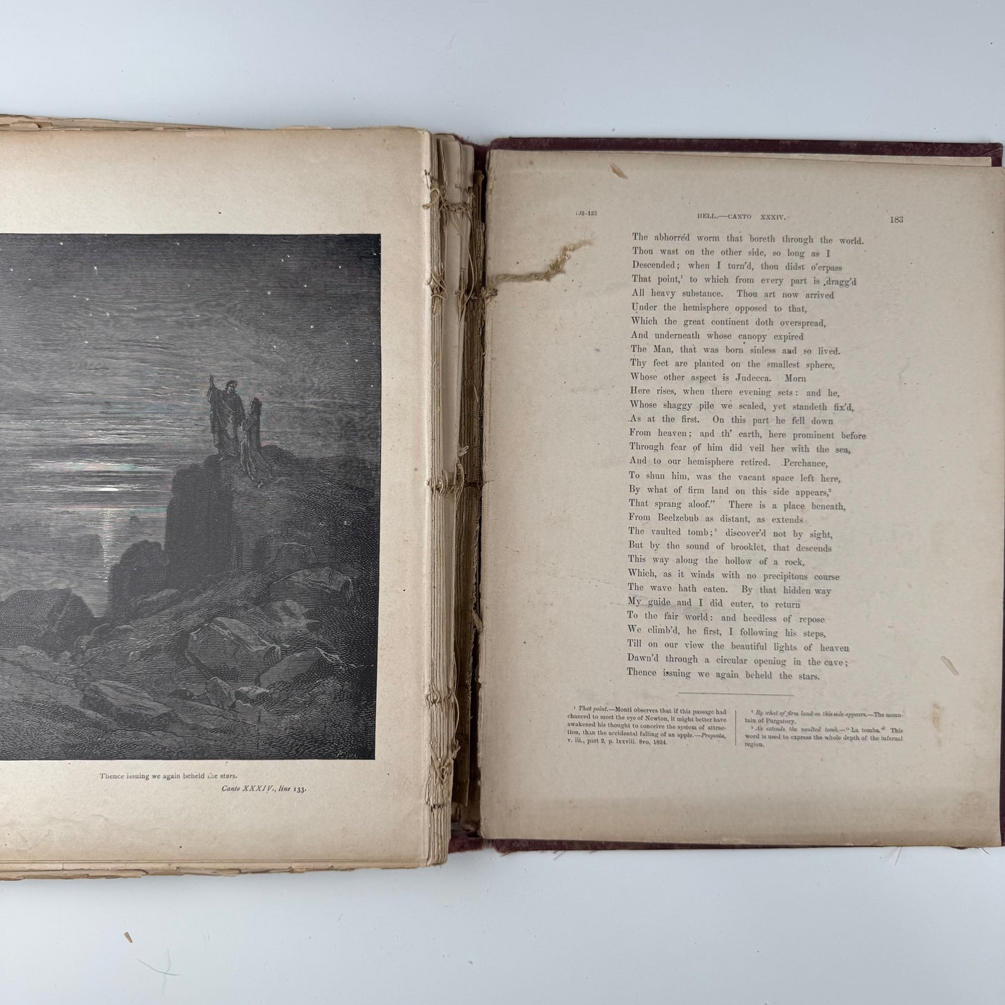 Dante's Inferno, 1892 Illustrated Oversized Hardcover, Gustave Dore, Translated by Cary
