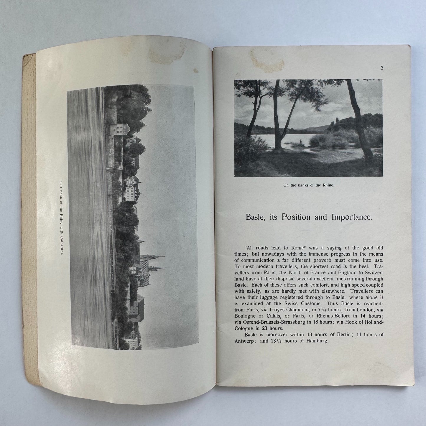 Guide Through Basle and Environs, Basle Switzerland Vintage Travel Guide, Society of Welcome to Strangers Paperback
