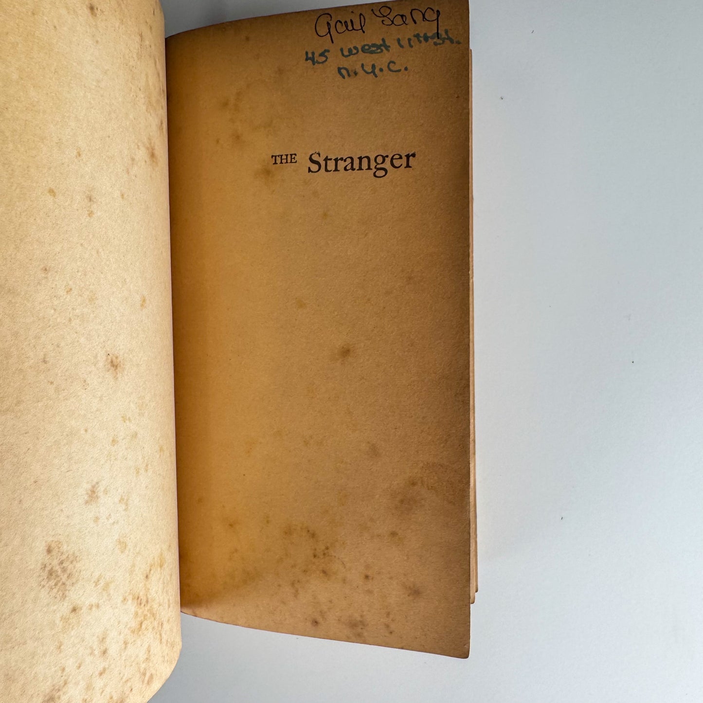The Stranger, Albert Camus, A Vintage Book, V-2, 1946 Paperback