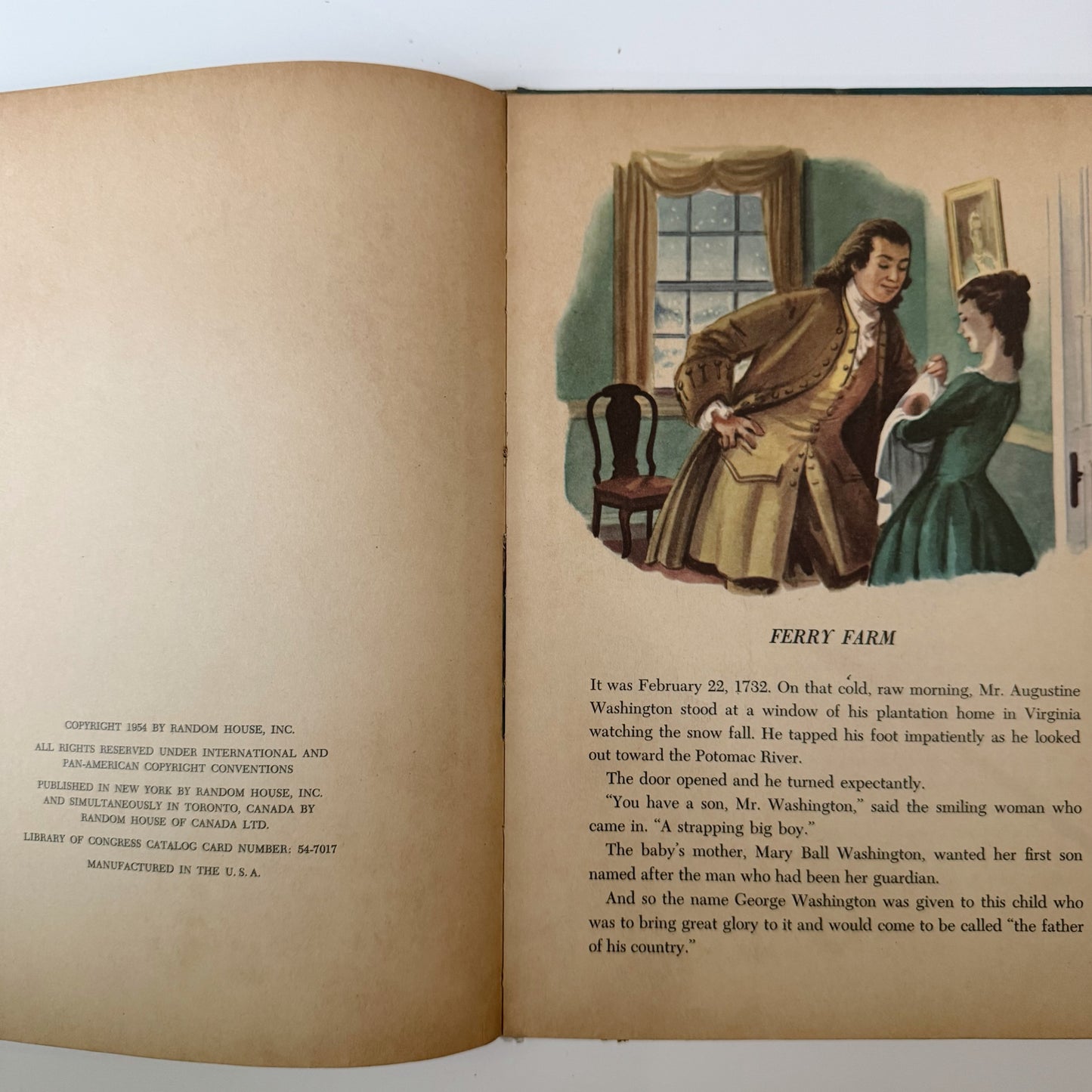 George Washington, 1954 Children's History Hardcover