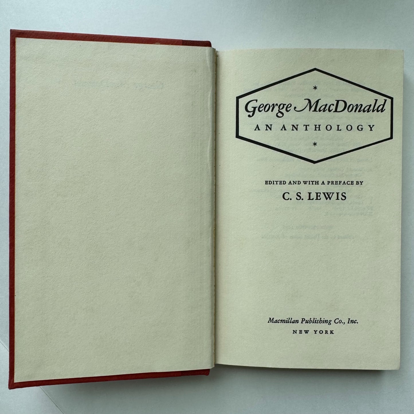 George MacDonald: An Anthology, Edited by C.S. Lewis, First Printing, 1978