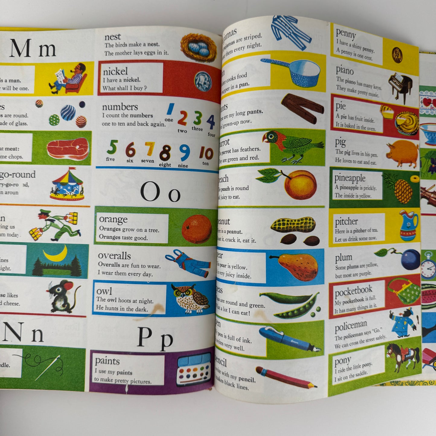 My First Golden Dictionary, Illustrated Oversized 1978 Hardcover Children's Boook