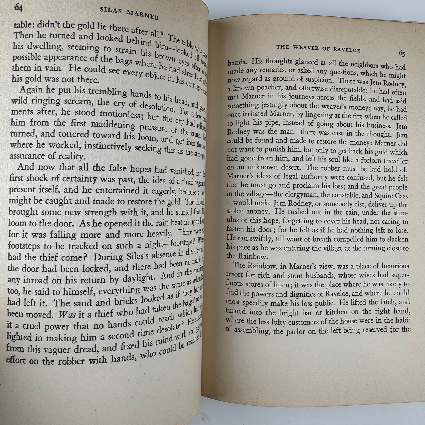 Silas Marner, George Eliot, Art-Type Edition, Hardcover Tan and Brown