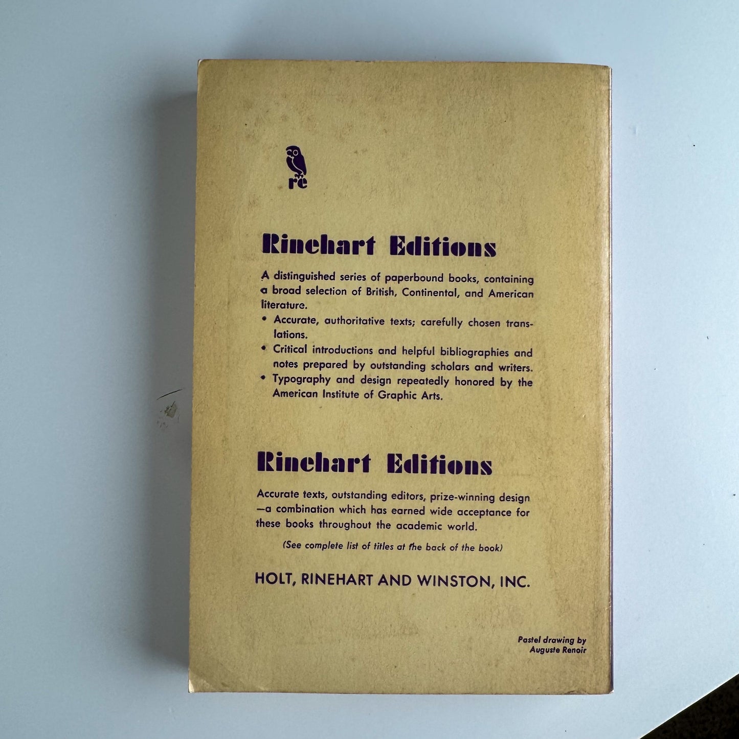 Madame Bovary, Flaubert, Rinehart Edition, 1965 Paperback