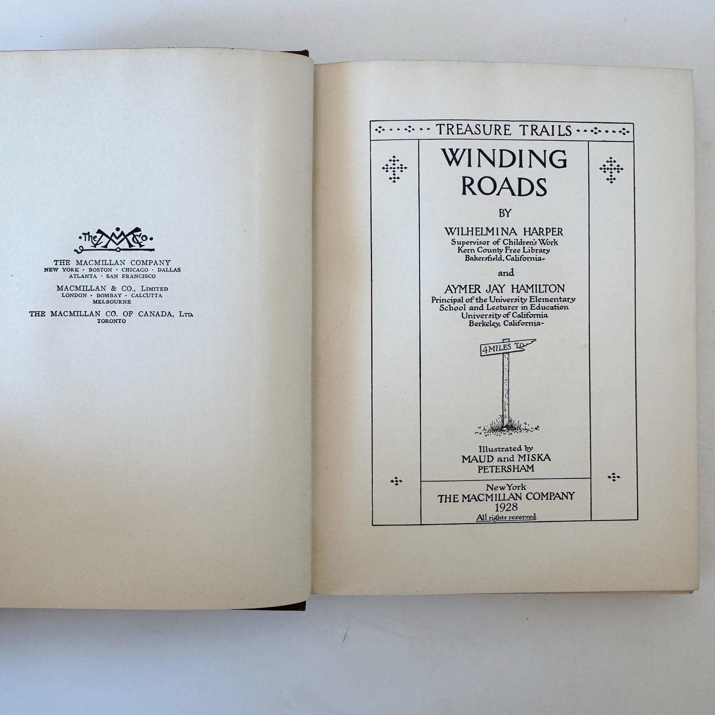 Treasure Trails Winding Roads, 1928 Art Deco School Book, Maud and Miska Petersham