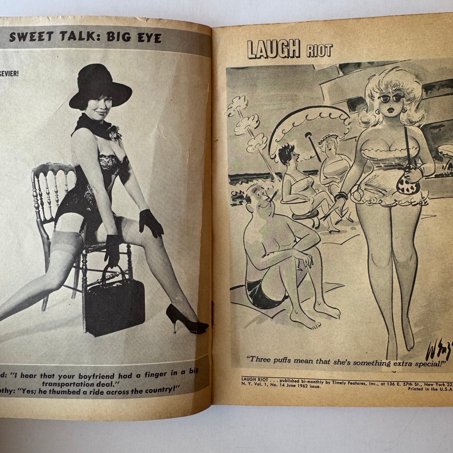 Laugh Riot: Pin-Up and Humor Men's Magazine, June 1962, Humor and Girlie Magazine