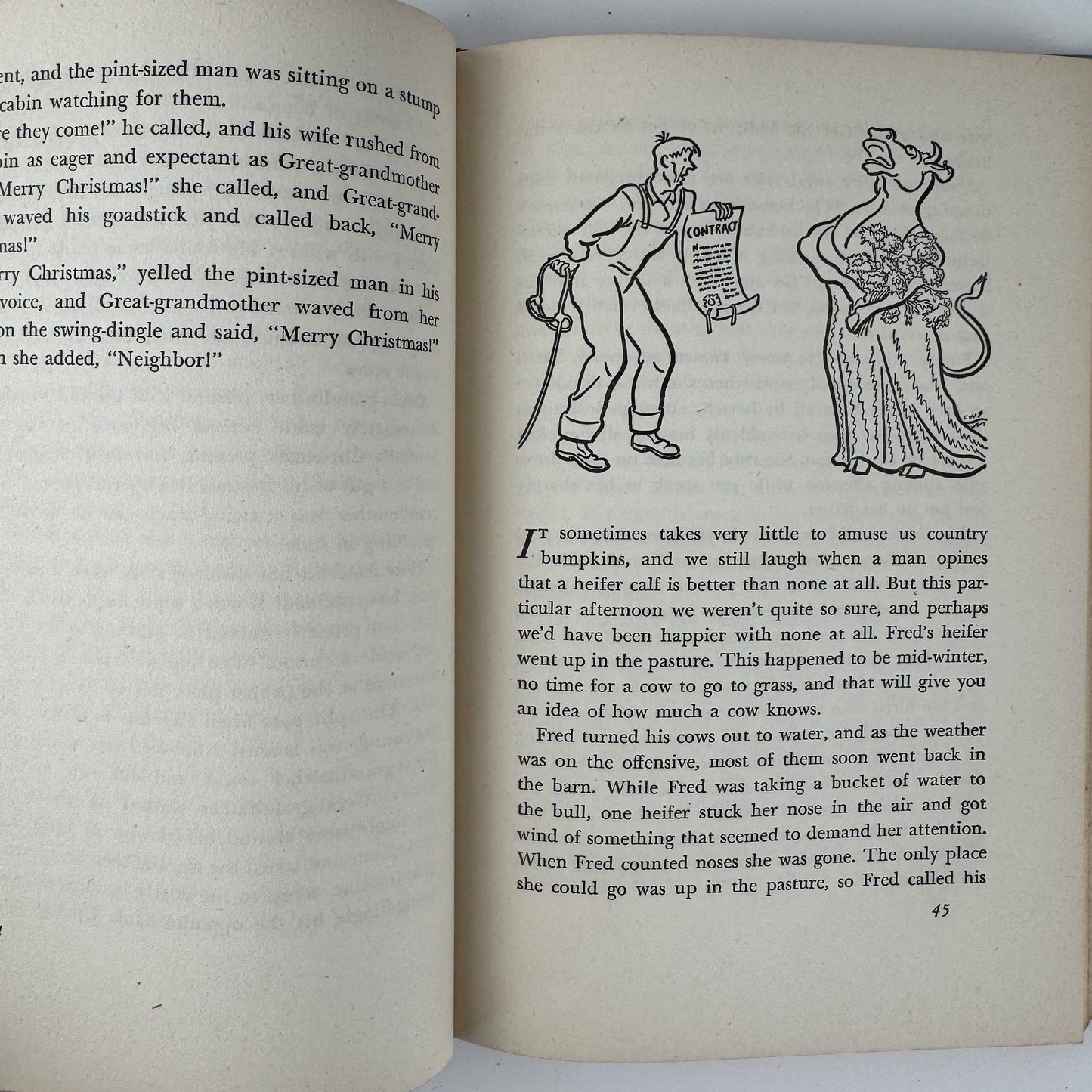 Farmer Takes A Wife, John Gould, 1946 Fourth Printing, Hardcover with DJ