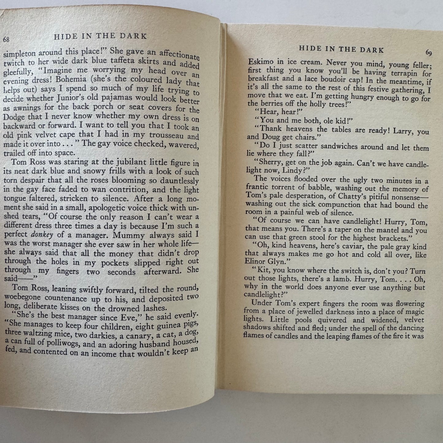 Hide in the Dark, The Crime Club, 1929 Hardcover, Frances Noyes Hart