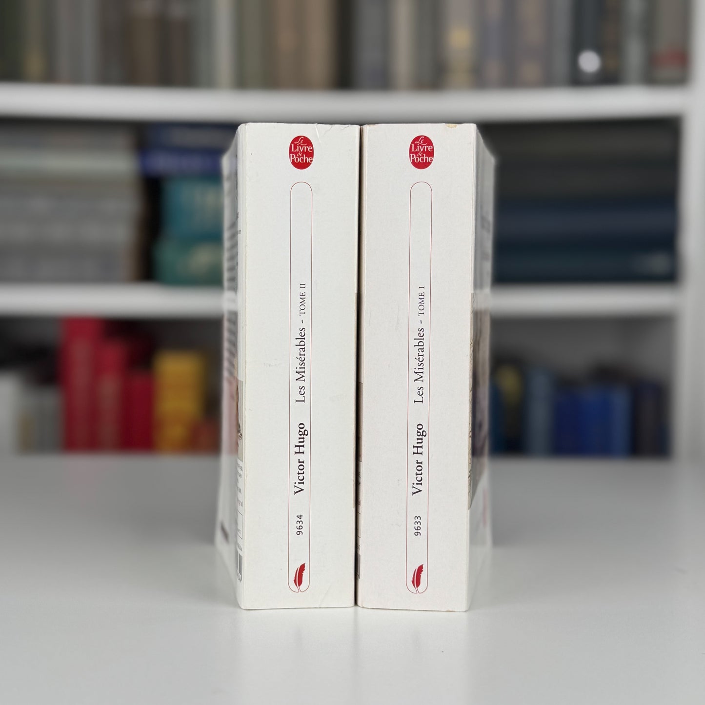 Les Miserables, Victor Hugo, Two-Volume French Paperback Set, White, Le Livre de Poche,1998