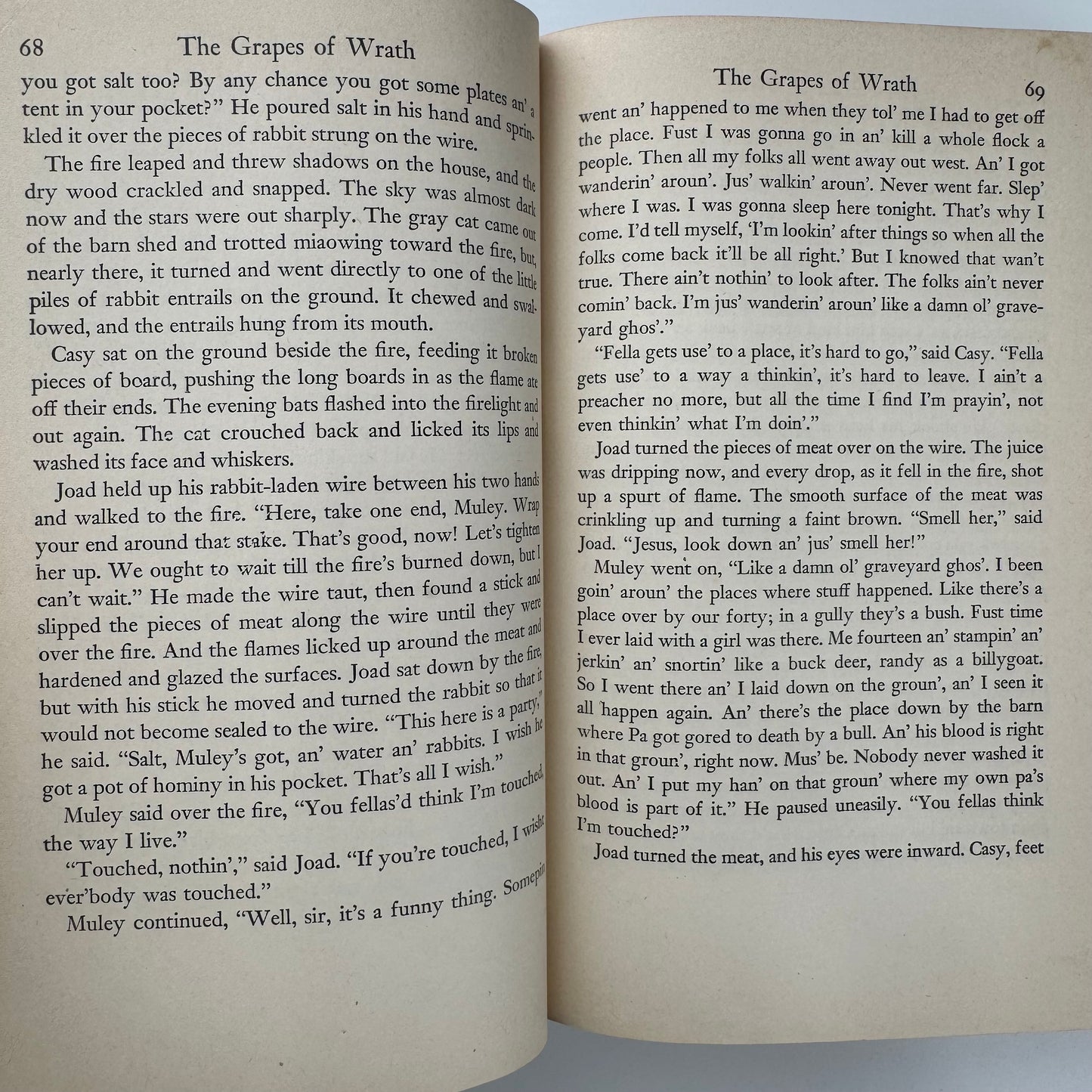The Grapes of Wrath, John Steinbeck, 1939 Fourth Printing Hardcover