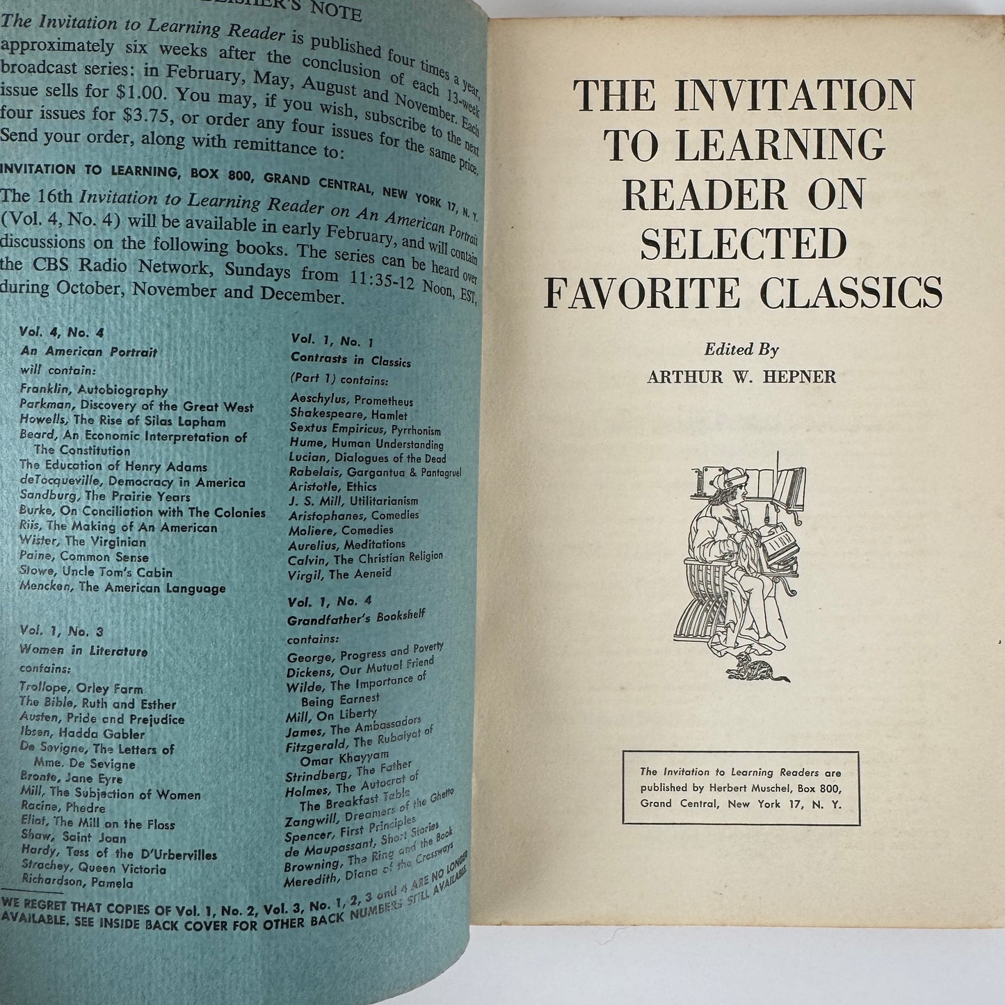 The Invitation to Learning Reader on Selected Favorite Classics, Vol. 4 No. 3, 1954