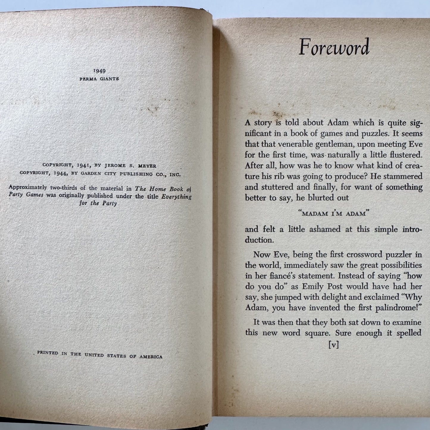 The Home Book of Party Games, 1949 Hardcover