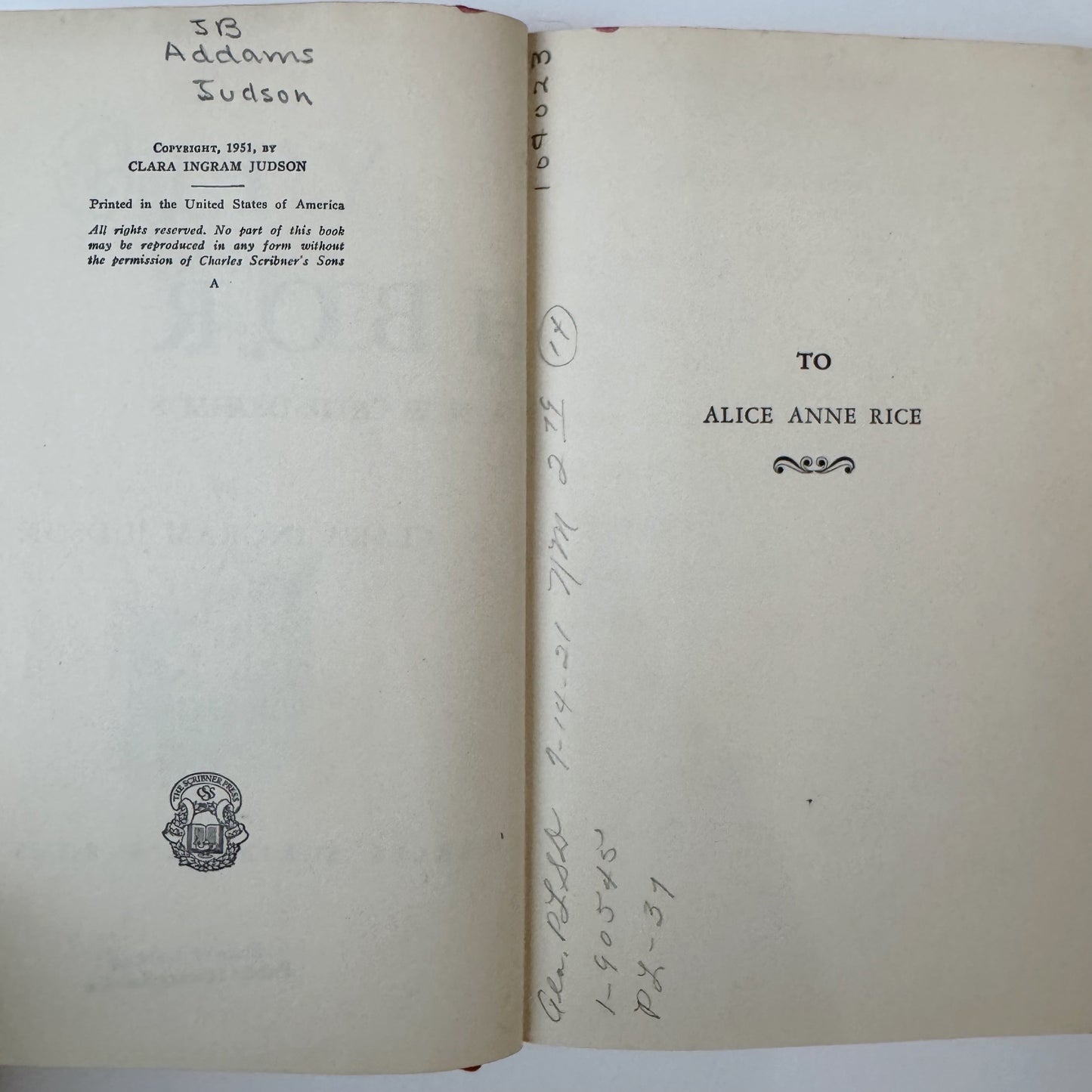 City Neighbor - The Story of Jane Addams - Clara Ingram Judson - 1951 - Children's Hardcover Book