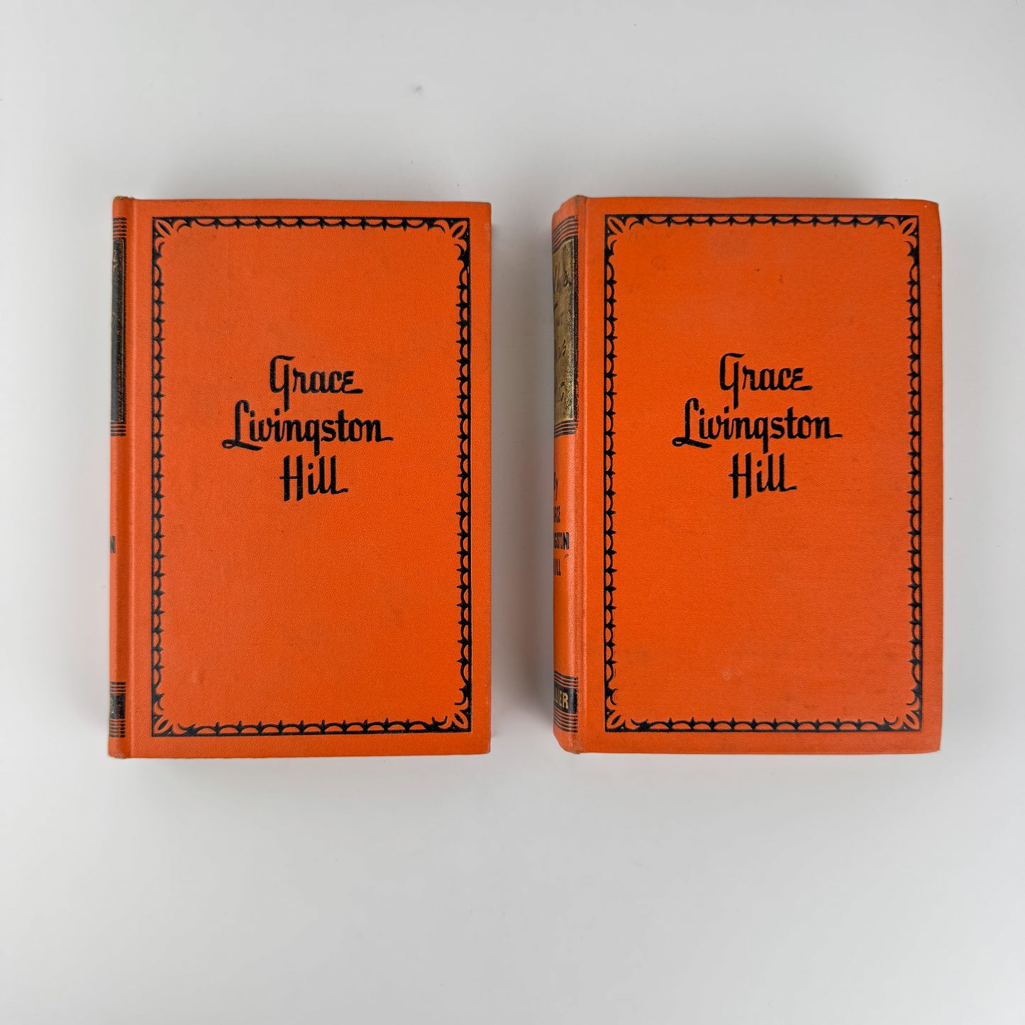 Grace Livingston Hill Book Bundle, Set of 2 Hardcover P.F. Collier Orange Editions