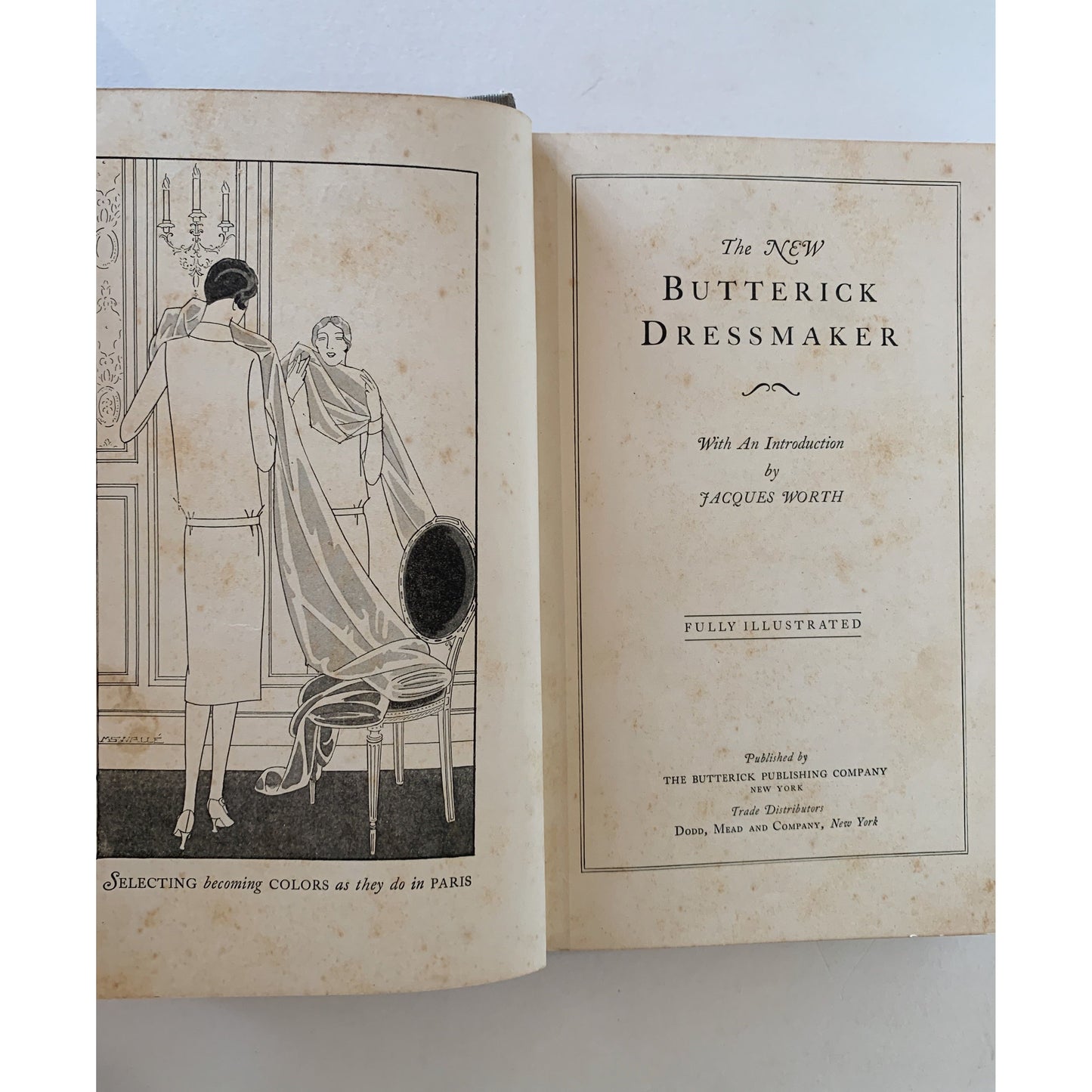 The New Butterick Dressmaker, Art Decor Illustrations, Flapper Dresses, 1927 Hardcover