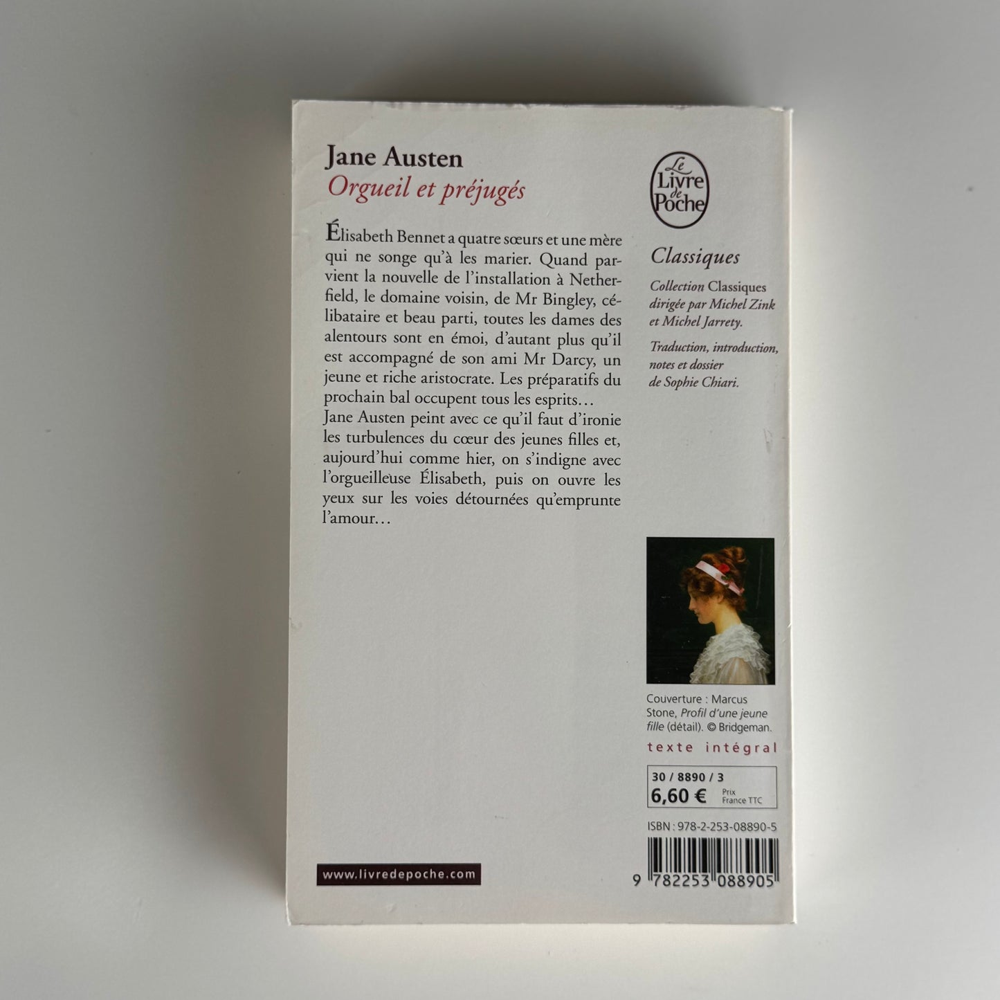 Pride and Prejudice, Jane Austen, Les Classiques de Poche, French Language Paperback 2011